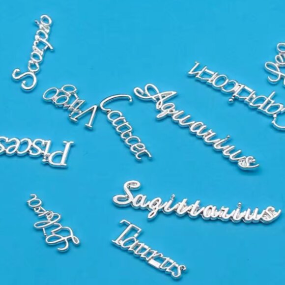 NEW SAGITTARIUS ZODIAC GOLD & SILVER TONE 3D METAL NAIL CHARMS (2PCS) - Picture 4 of 6